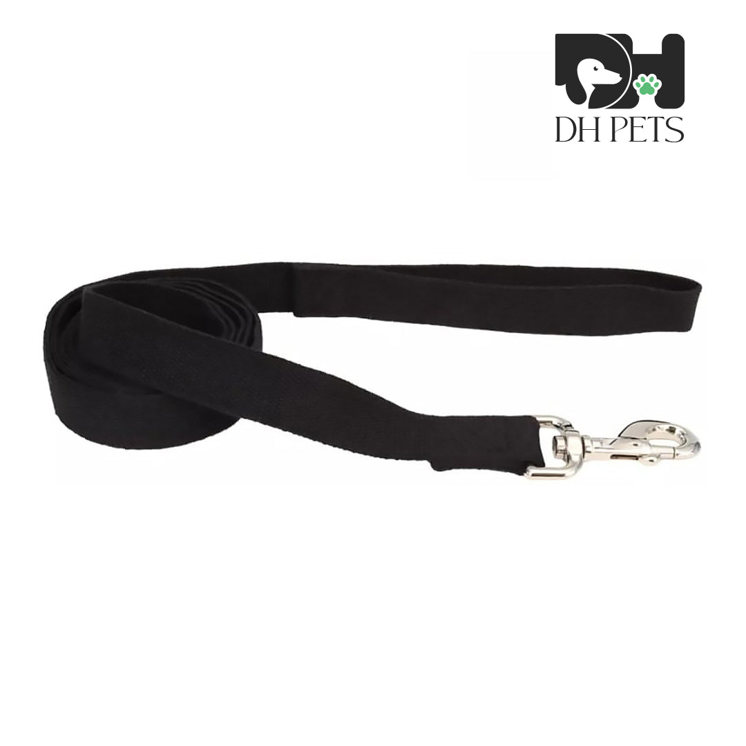 DH Pets - Dog Lead Onyx Black - 6 feet x 5/8"W