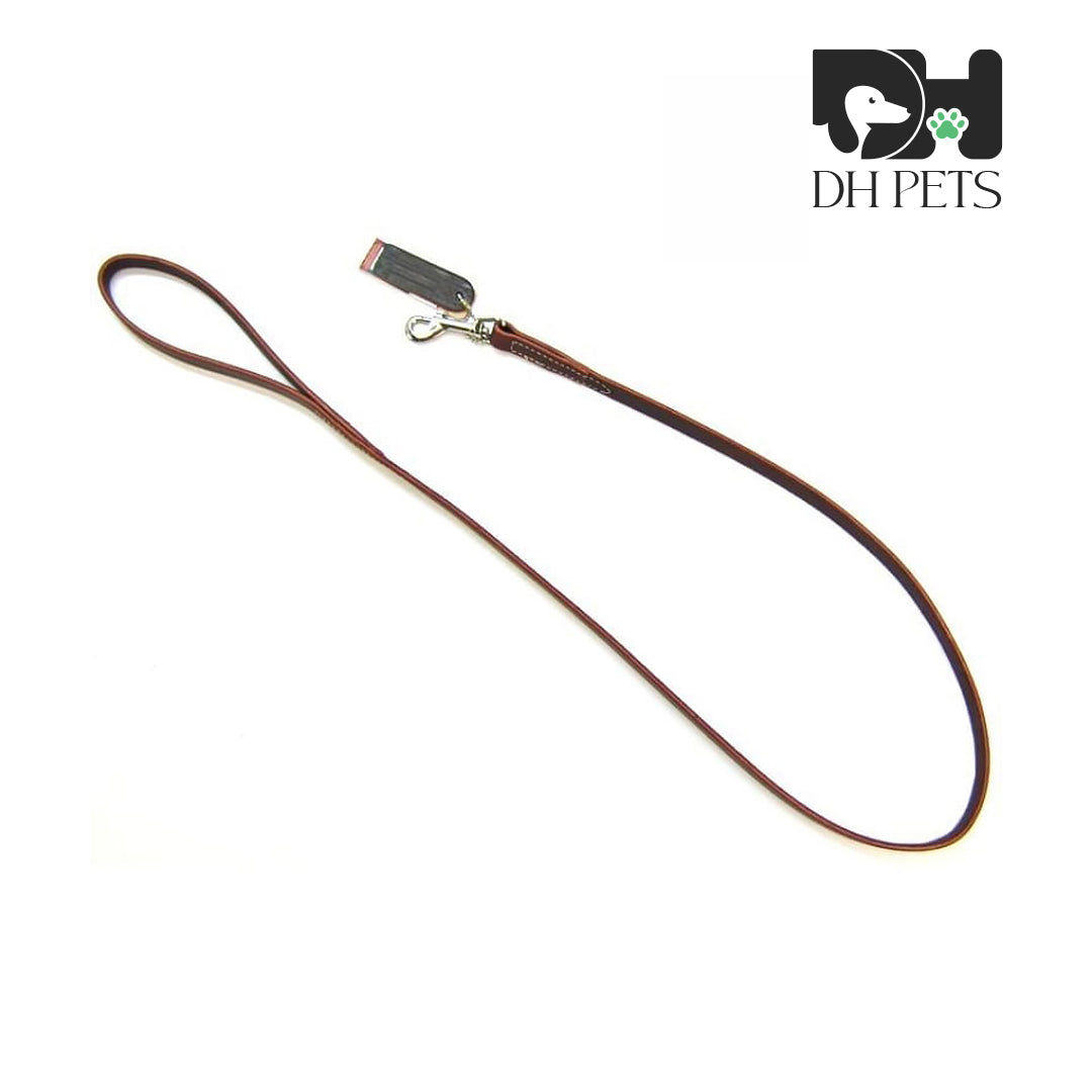 DH Pets - Leather Lead - 4' Long x 5/8" Wide