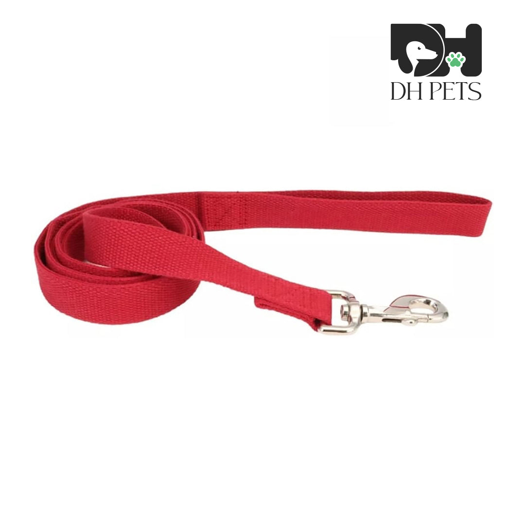 DH Pets - Dog Lead Cranberry Red - 6 feet x 5/8"W